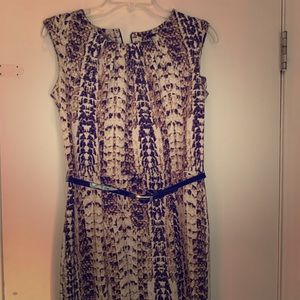 Python print dress with black belt